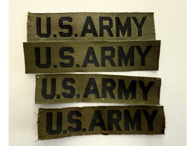 Original U.S. ARMY Branch Tape | Subdued OD/Black | Used (Uniform Removed)
