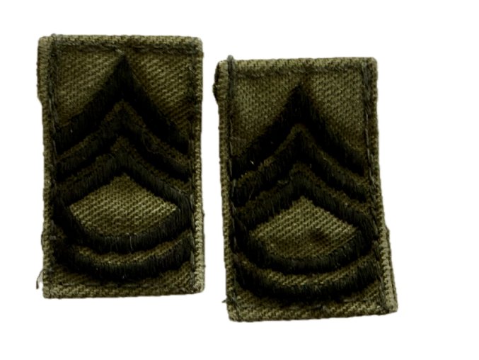 Original US Army Staff Sergeant Collar Rank | Subdued | Used
