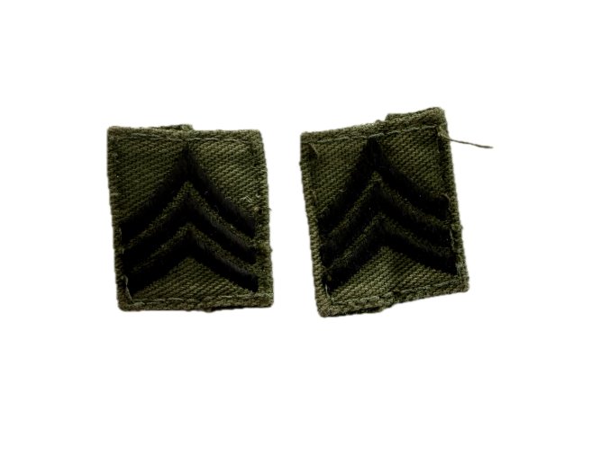 Original US Army Sergeant Collar Rank | Subdued | Used