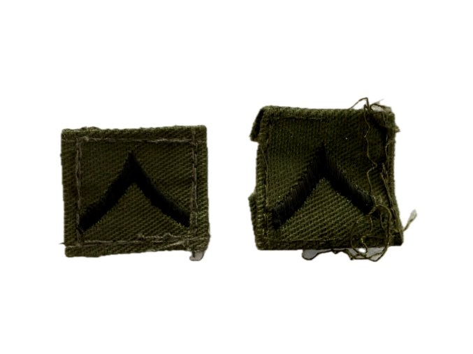 Original US Army Private Collar Rank | Subdued | Used