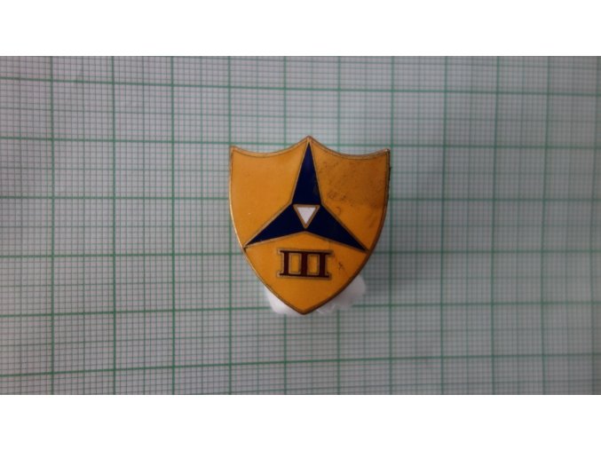 Smaltovaný odznak USMC - 3rd Div. USMC - žlutá