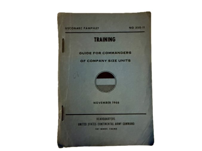 Příručka "Training For Commanders of Company Size Units"