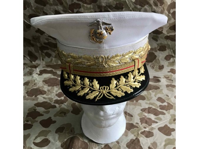 USMC čepice náčelník sboru (USMC COMMANDANT DRESS WHITE HAT)