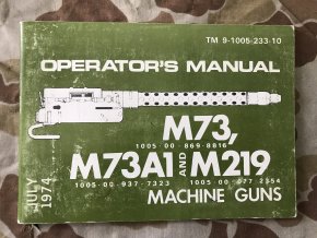 TM 9-1005-233-10 Operator's Manual M73 Machine Gun
