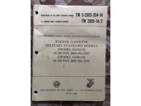 Manuál Engine, Gasoline Military Standard Models - 1965