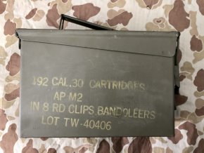 M-1 Garand .30 cal Ammo Can M19A1