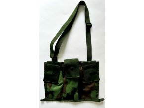 MOLLE II Pouch, 6 Magazines, Bandoleer, M16A2 - Woodland - used