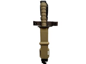 Bayonet M9 Lan-Cay Black Blade, Round Grip, Tan