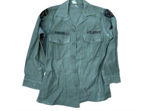 US Army OG-107 Shirt | 101st Airborne & ASA Combat Patch | Bross | 1970