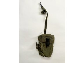 PAIR of USGI M-1967 30-Round Mag Pouches | Matching Field Repairs | Vietnam Era