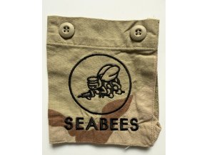 US Navy SEABEES Embroidered Pocket | DCU 3-Color Desert