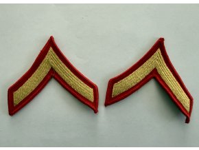 Original USMC PFC Sleeve Rank Insignia (Pair) | Dress Blue | Used