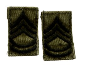 Original US Army Staff Sergeant Collar Rank | Subdued | Used