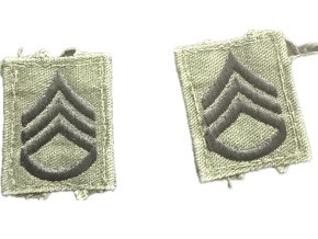 Original US Army Staff Sergeant Collar Rank | Subdued | Used