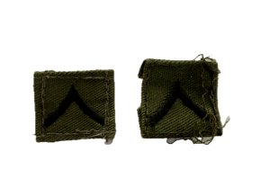 Original US Army Private Collar Rank | Subdued | Used