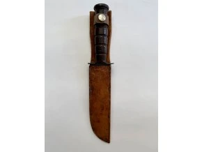 Original WWII USMC Camillus Fighting Knife (Blade-Marked) | Repaired Sheath