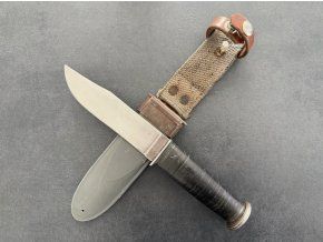 Original WWII USN Mark 1 Knife (Ka-Bar) w/ Field Modified Scabbard