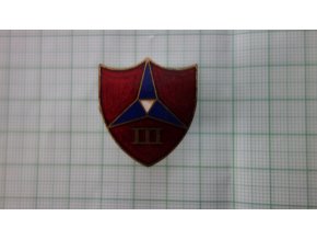 Smaltovaný odznak USMC - 3rd Div. USMC - červená varianta