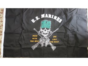 Vlajka USMC Lebka