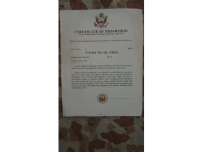 Certificate of promotion