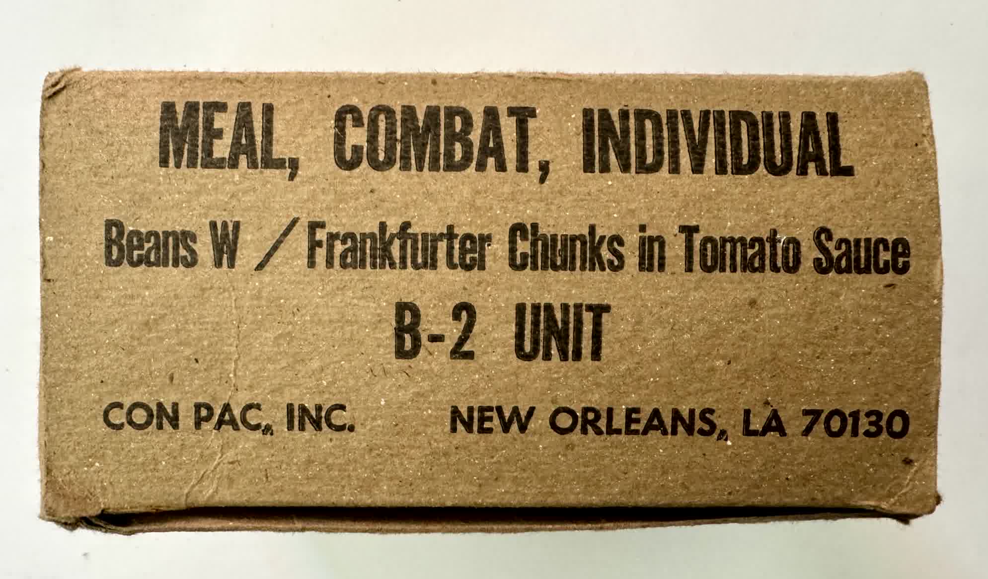 Meal, Combat, Individual B-2 Unit