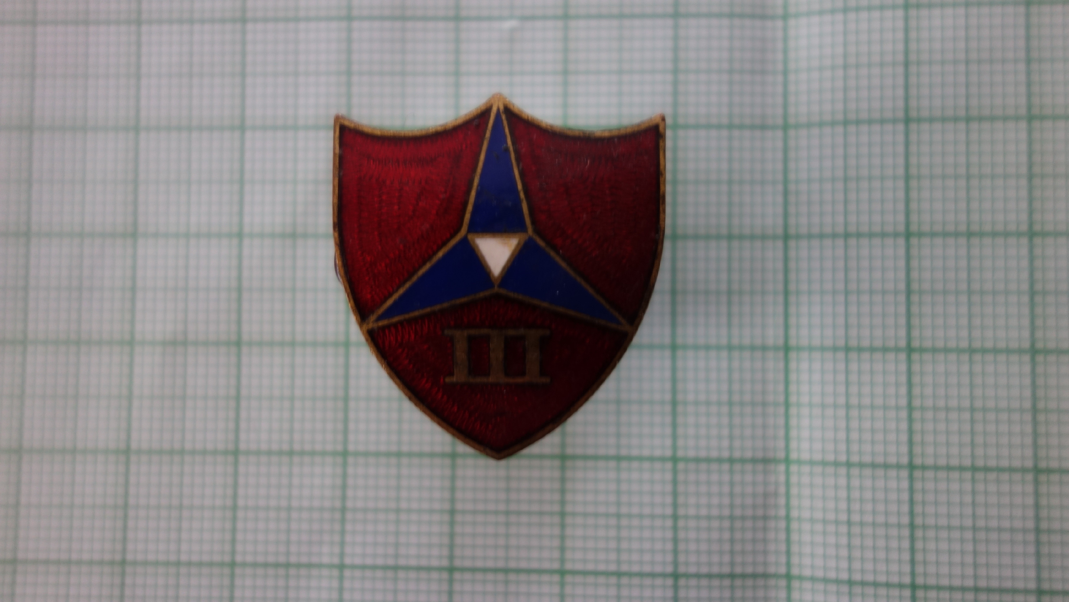 Smaltovaný odznak USMC - 3rd Div. USMC - červená varianta