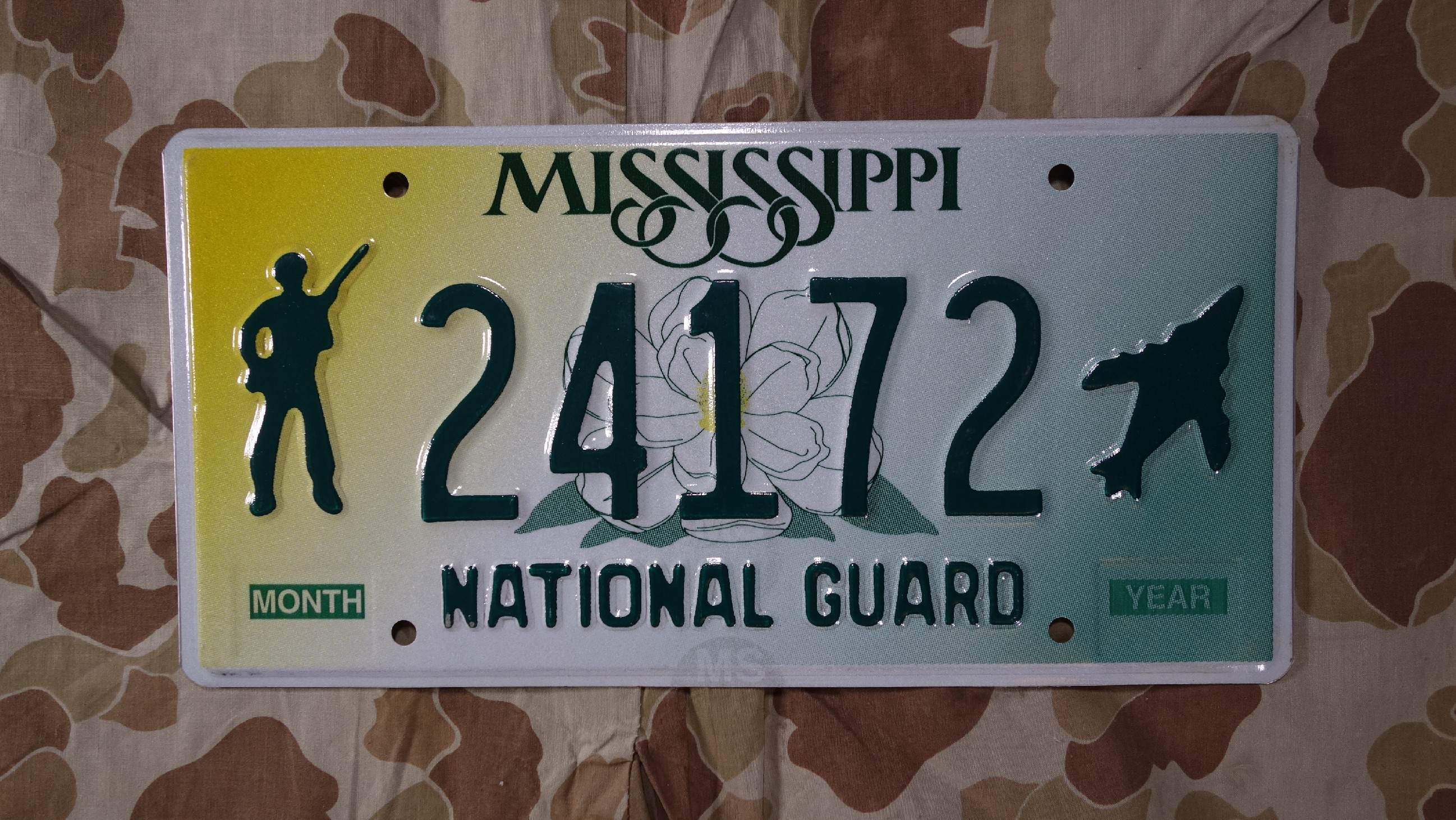 Značka na auto Mississippi National Guard