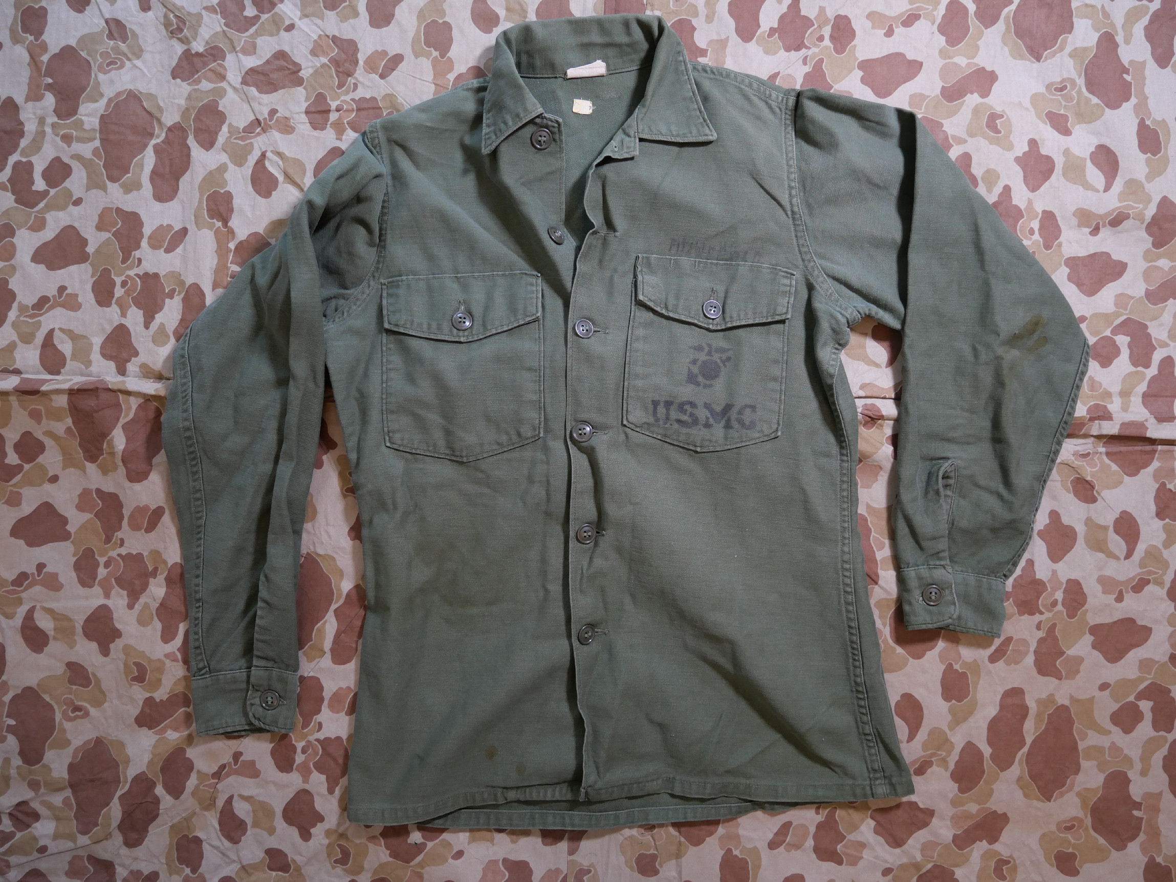 USMC Shirt Man's, Cotton Sateen, OG 107