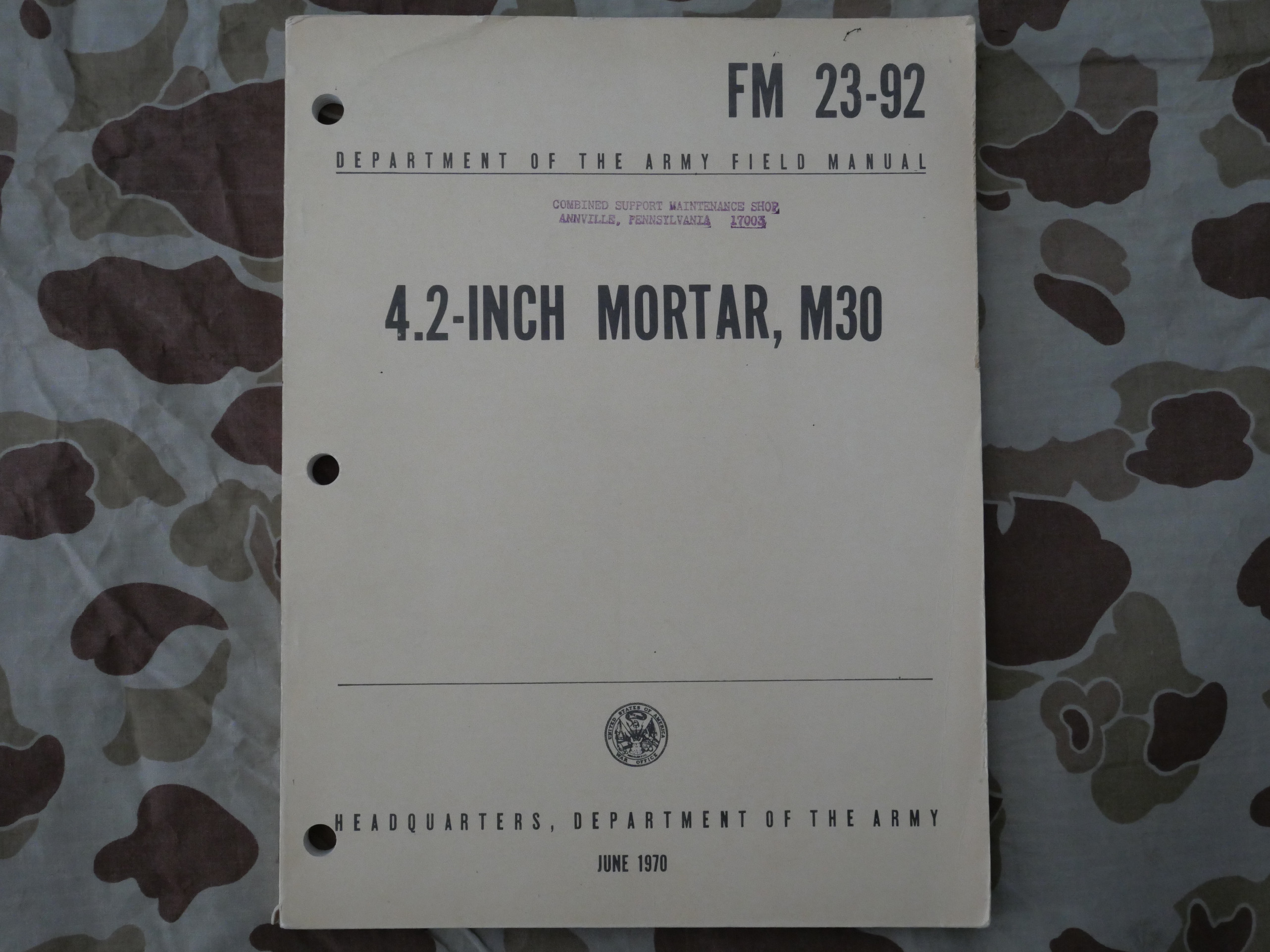 Manuál 4,2-Inch Mortar, M30