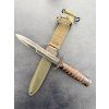 Original WWII US M3 Trench Knife (Camillus) w/ Painted M8 Scabbard | Guard Marked
