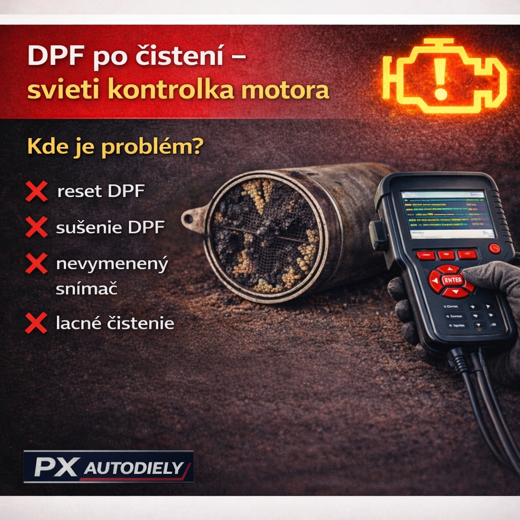 DPF po čistení, ale svieti kontrolka motora - prečo?