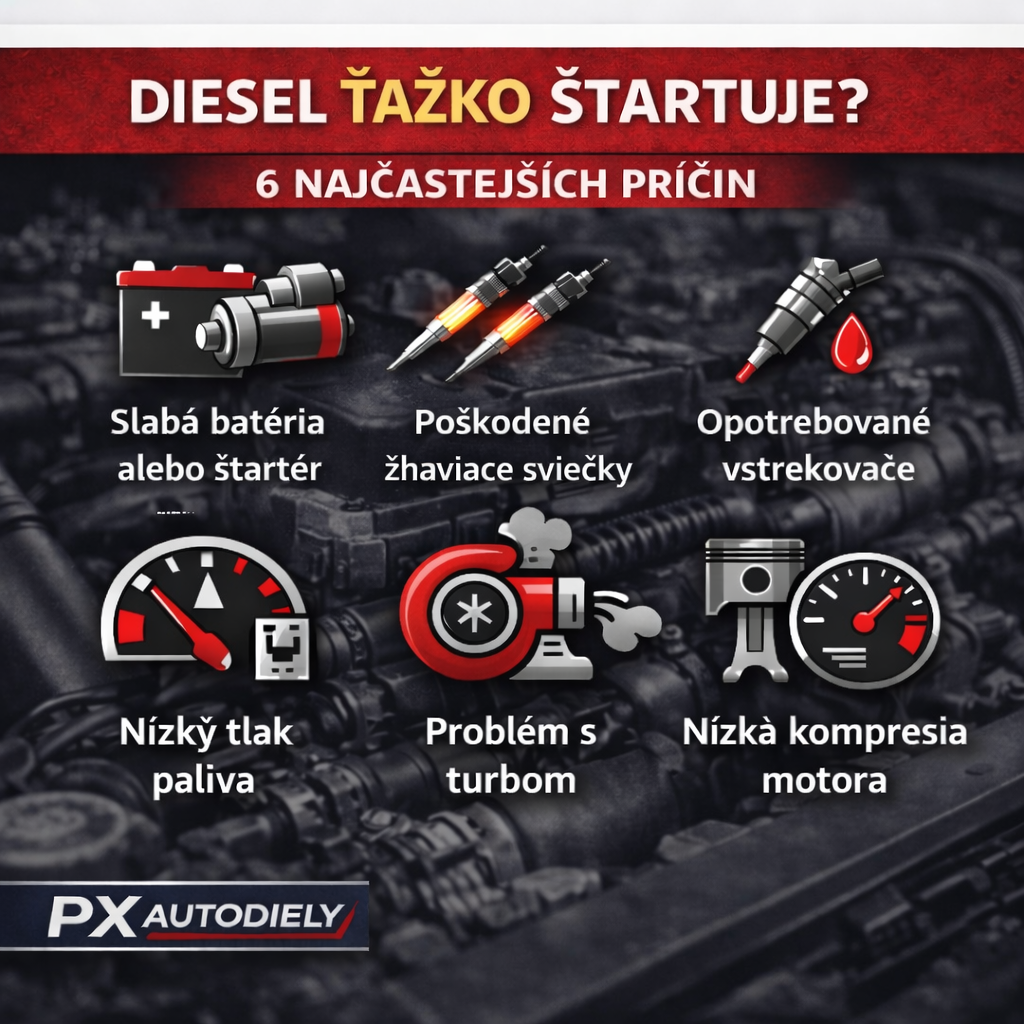 Prečo diesel ťažko štartuje? - 6 príčin