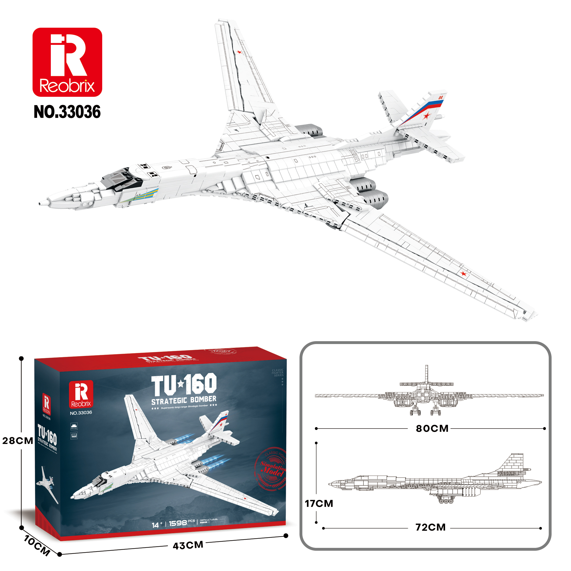 Reobrix 33036 Strategický bombardér TU-160