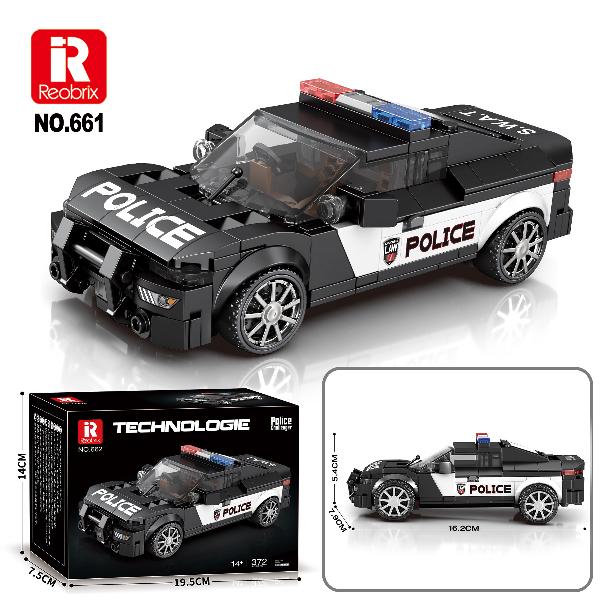 Reobrix 662 Policejní auto 1:24