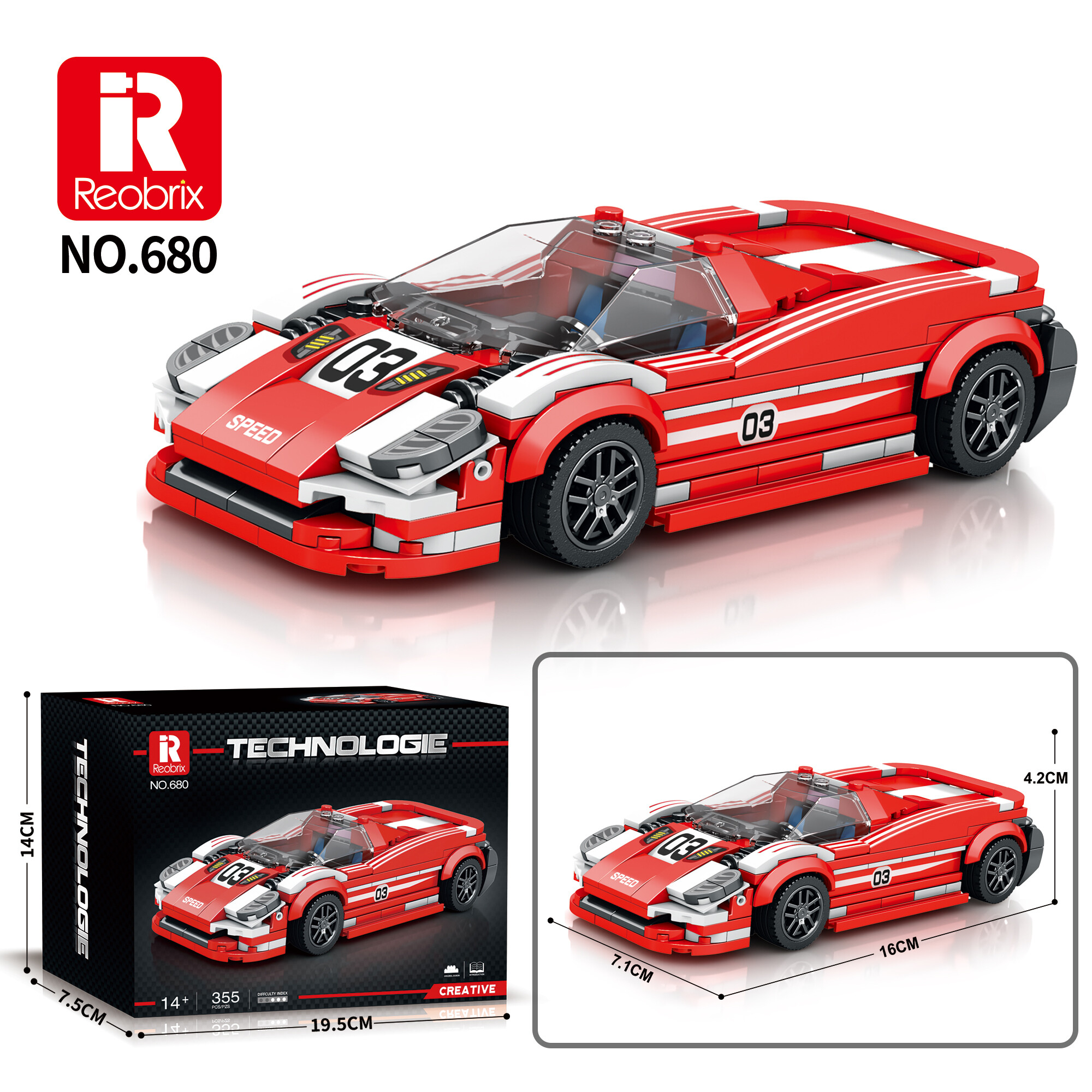 Reobrix 680 Závodní auto 1:24