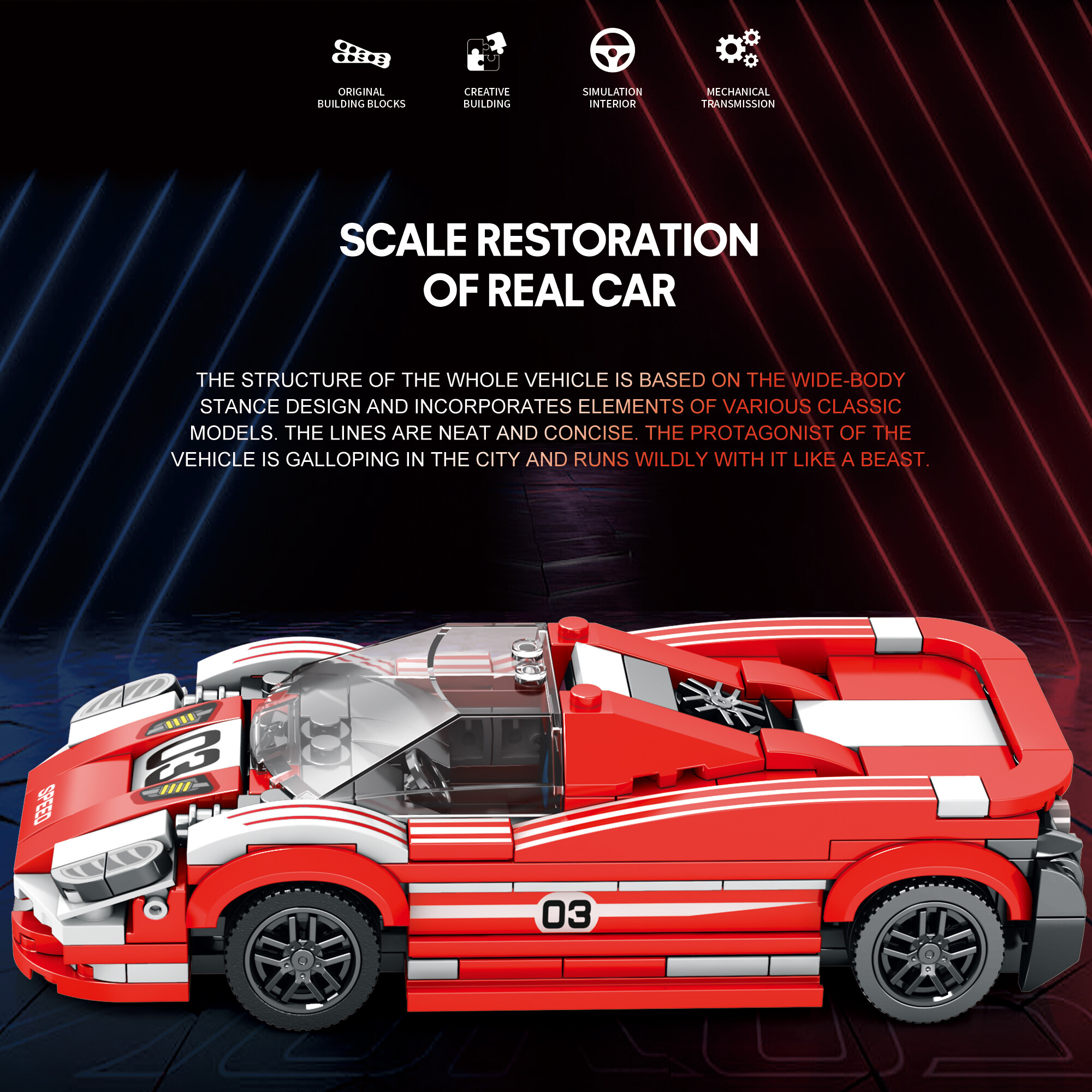 Reobrix 680 Závodní auto 1:24