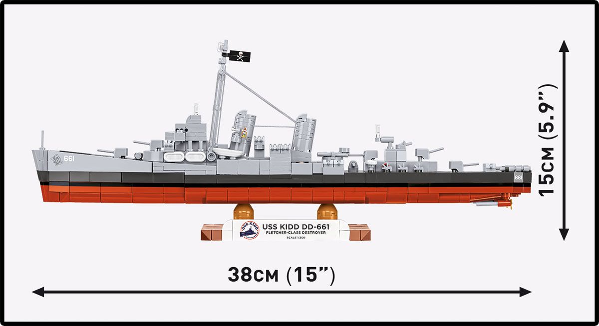 COBI 4866 USS Kidd DD-661