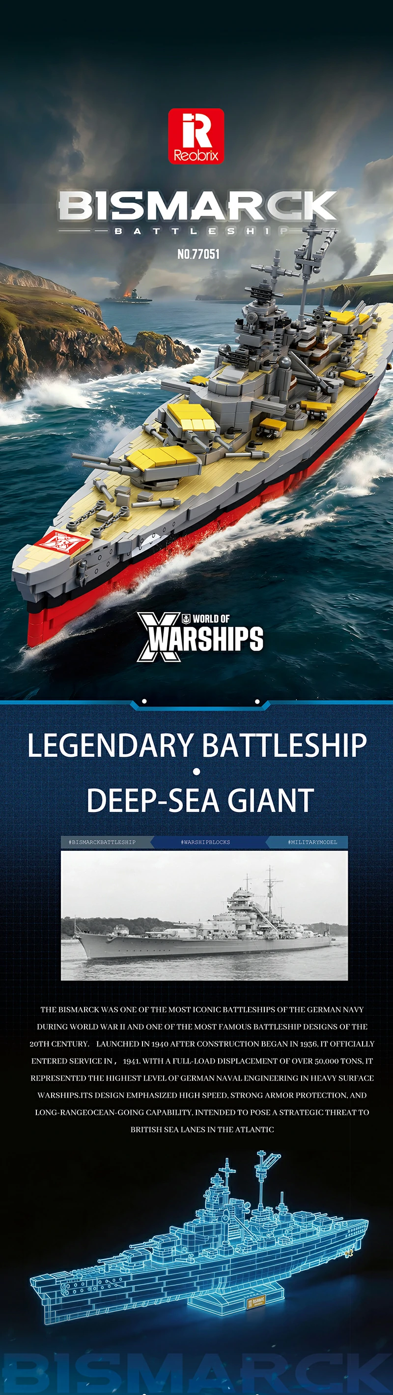 Reobrix 77051 HMS Bismarck