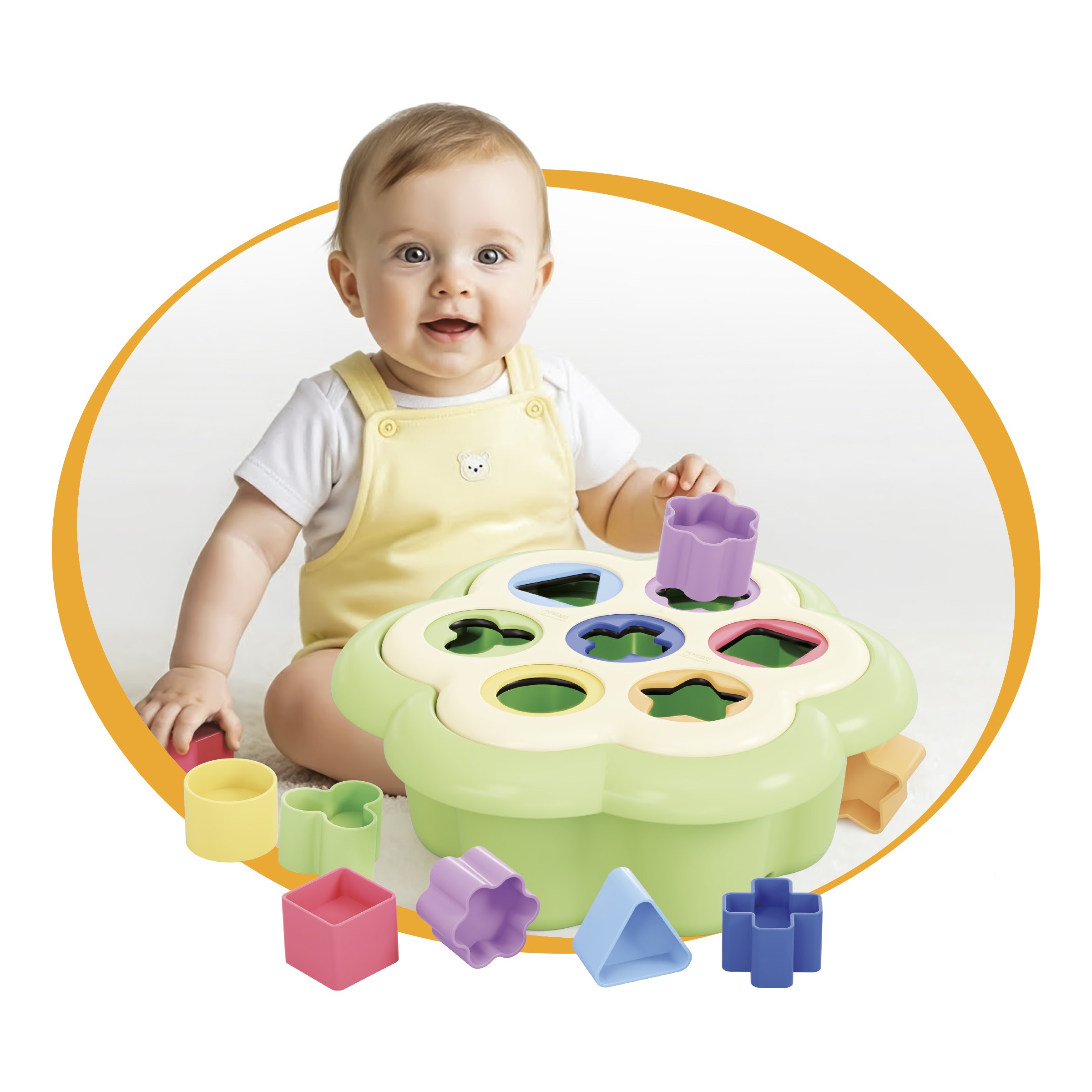 Quercetti 80242 Daisy Shape Sorter PLAYECO+