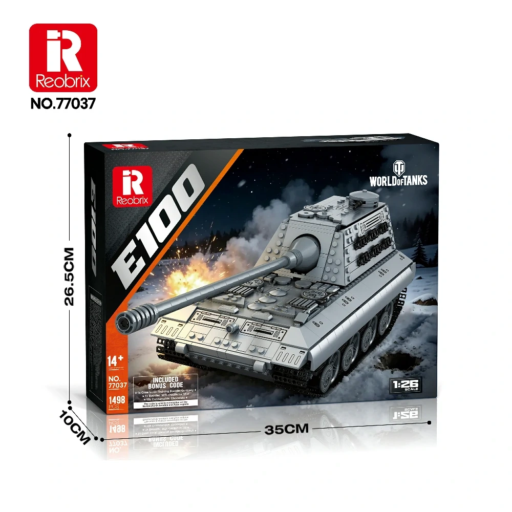 Reobrix 77037 Tank Panzer E-100 World of Tanks
