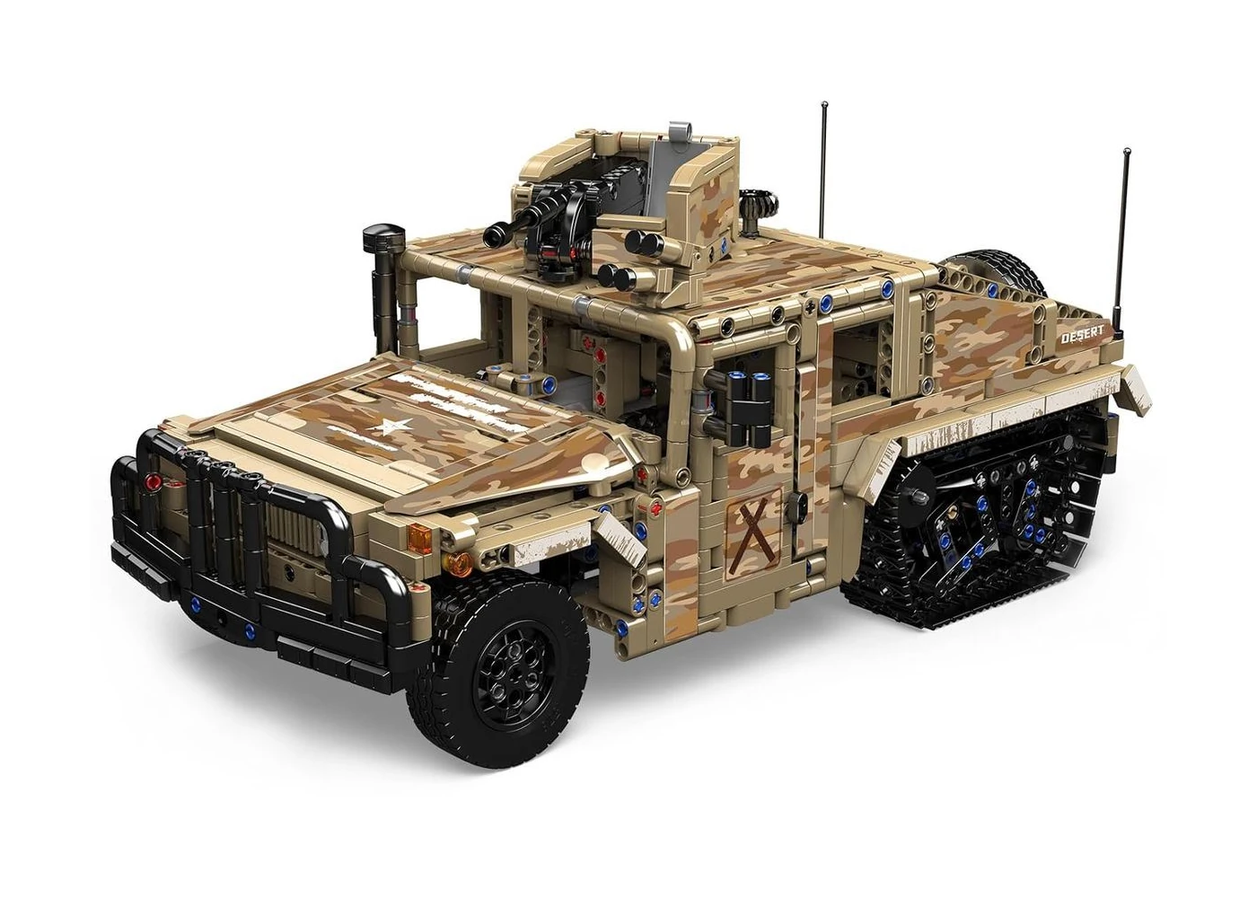 Mould King 20047 Pouštní kolopásové vozidlo Humvee R/C
