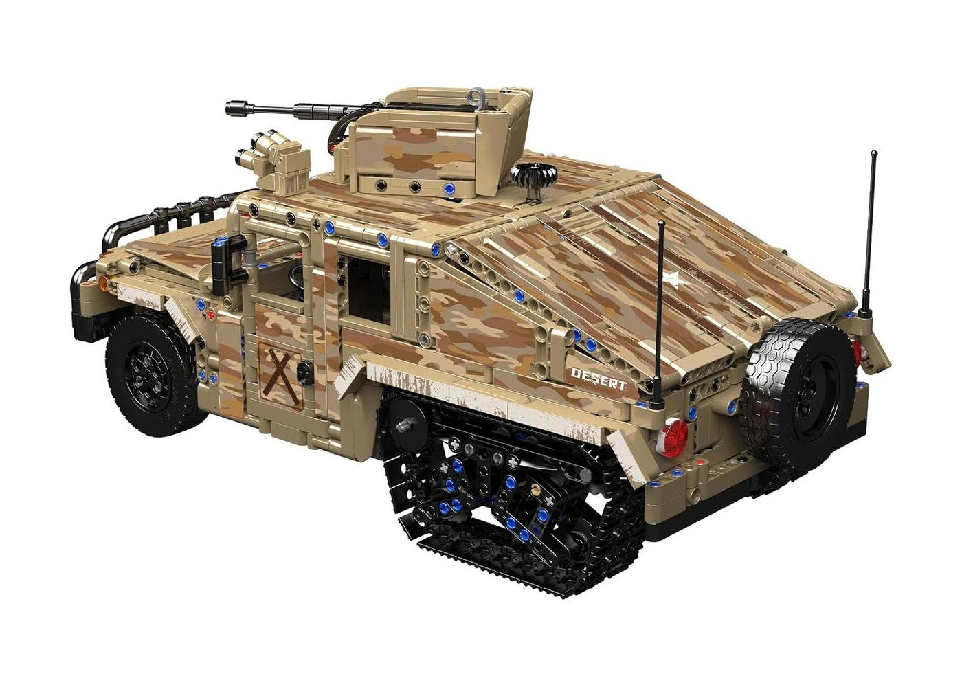Mould King 20047 Pouštní kolopásové vozidlo Humvee R/C