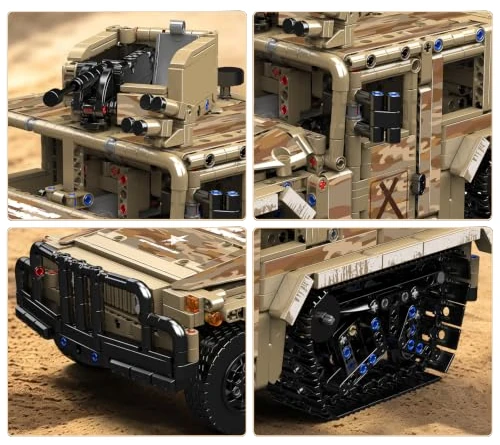 Mould King 20047 Pouštní kolopásové vozidlo Humvee R/C