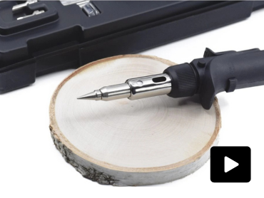 Gázzal működő páka a fába égetéshez