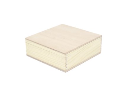 12 x 12 x 4,5 cm kisméretű fa doboz