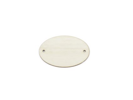 Fa ovális címke, mérete 8 x 5,1 cm (rétegelt lemez)