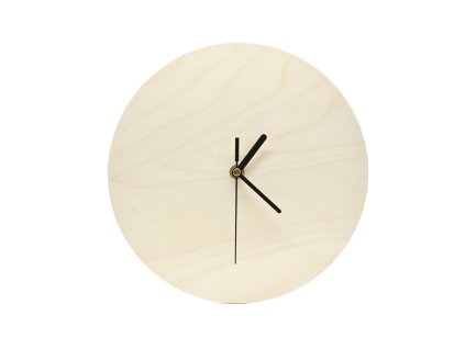25 cm-es kerek faóra, egyszerű szerkezettel
