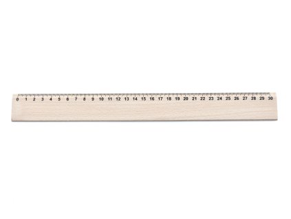 Fa vonalzó, 30 cm