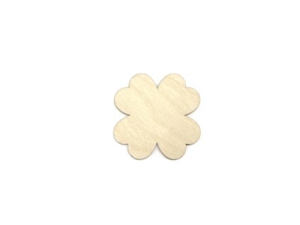 Fa négylevelű lóhere, mérete 5 x 5 cm (rétegelt lemez)