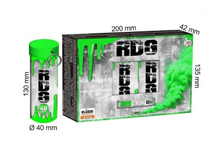 Zelená dýmovnice s trhací pojistkou